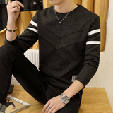 四季款薄款长袖卫衣男T恤男外贸打底衫双V白标圆领套头红709P25，男装卫衣，星座1207