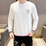 长袖男大码卫衣精品商务烫钻直播套头休闲圆领欧简单版黑9752P45，男装卫衣，星座1207