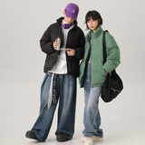 冬季新标90鸭绒纯色潮牌阔版特氟龙三防立领羽绒服墨绿9156P245，男装羽绒服，星座1207