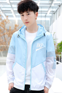 夏季防晒衣防晒服超薄透气男士户外夹克外套工装外贸蓝色F565P32图片