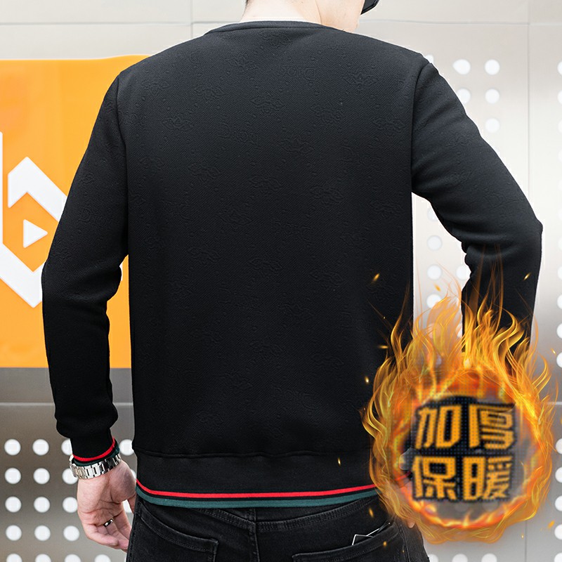 冬季长袖男欧版大码卫衣套头日系立体印花圆脸品牌卡9739加绒P50,男装卫衣,星座1207