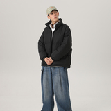 冬季新标90鸭绒纯色潮牌阔版特氟龙三防立领羽绒服墨绿9156P245，男装羽绒服，星座1207