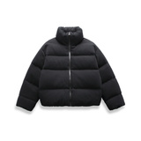 得物可二开鸭绒中性潮牌阔版cleanfit风格毛衣羽绒服黑9161P260，男装羽绒服，星座1207