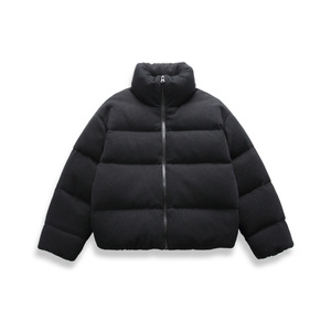 得物可二开鸭绒中性潮牌阔版clean fit风格毛衣羽绒服黑9161P260,男装羽绒服,星座1207