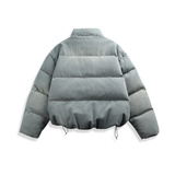 得物中性潮牌阔版MEDM版型成衣牛仔复古水洗立领羽绒服深9176P245，男装羽绒服，星座1207