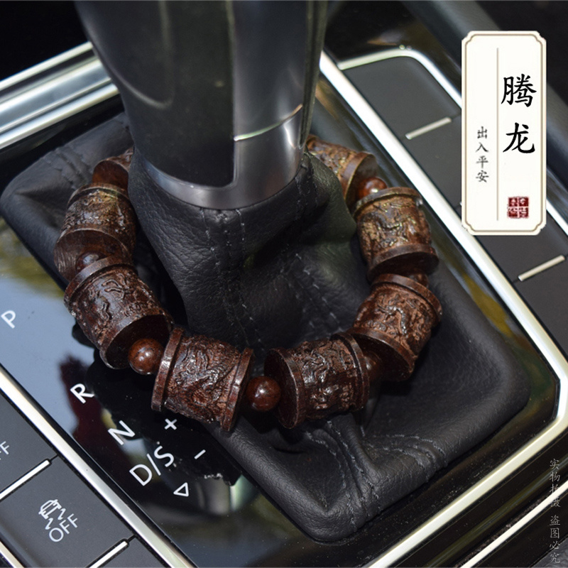 汽车沉香木雕档位佛珠车用保平安符车载档位珠小车车挂男车内装饰