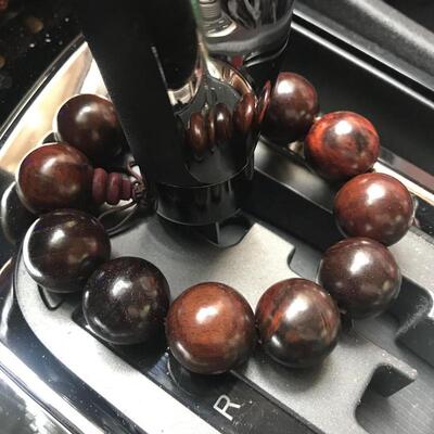 汽车档位珠红木珠佛珠平安文玩汽车挂件男高档车载车内档杆装饰品