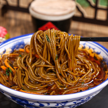 苦荞麦饸饹面条纯粗粮免煮低脂荞麦面条轻食杂粮健身代餐陕西