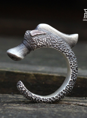 原创手工纯银男女款复古戒指环