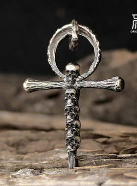 十字架骷髅纯银配饰抖音爆款项链