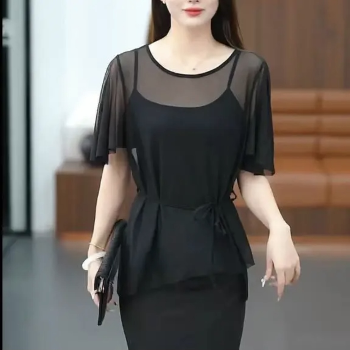 主播优选PYX-571女士新款披肩气质打底衫吉特巴广场舞拉丁服