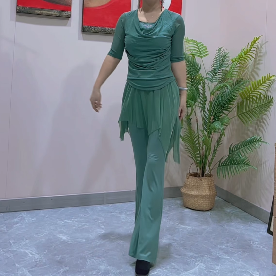 莫代尔t恤女气质舞蹈练功服