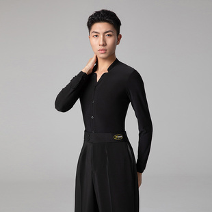 艺尚舞新款 成人交谊舞表演上衣广场舞服1638 拉丁舞衣男摩登舞长袖