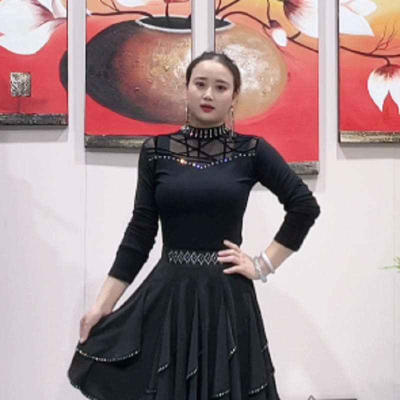 PYX-878秋冬广场舞服装镶钻修身显瘦时尚半高领长袖上衣女,运动/瑜伽/健身/球迷用品,广场舞上装,淘宝优惠券,粉丝福利购,淘宝优惠卷