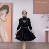 主播优选PYX 689女士丝绒特色闪钻拉丁吉特巴练习服