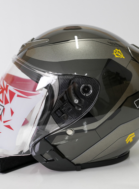 JQF摩托车3/4盔 透明长镜片 3C+DOT认证头盔