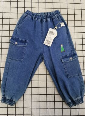 米乐熊儿童牛仔工装裤断码清仓MW1376KC3