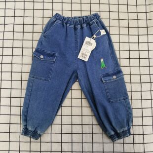 米乐熊儿童牛仔工装裤断码清仓MW1376KC3