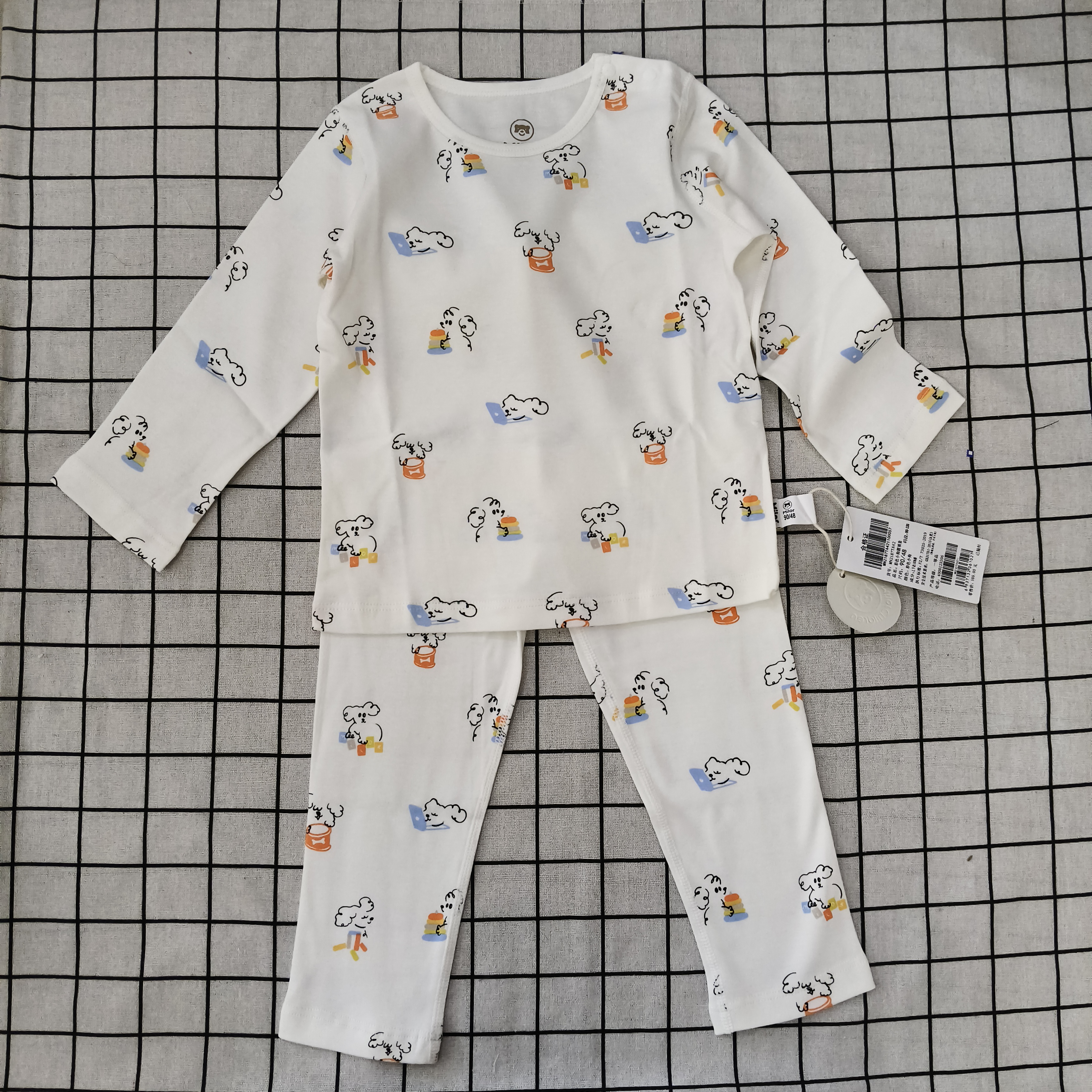 米乐熊婴幼儿纯棉内衣套装断码清仓MN2187TA42