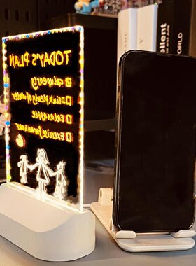 圣诞创意实用小礼物便宜可擦手写发光画板灯科学手工玩具留言黑板