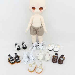 bjd6分小六娃衣bjd矮胖六娃衣多款鞋子帆布鞋皮鞋大力力自制矮六