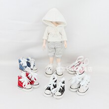 BJD12分北冥8分小雷体男女OB16 6寸方头娃鞋 阿巳3.0适用帆布鞋子