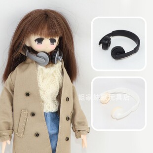 满58元包邮！azone可用娃娃配件小耳机塑料迷你多色