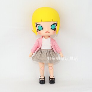 泡泡玛特molly衣服茉莉小熊面包娃衣搪胶8分可动人偶配饰衣服套装