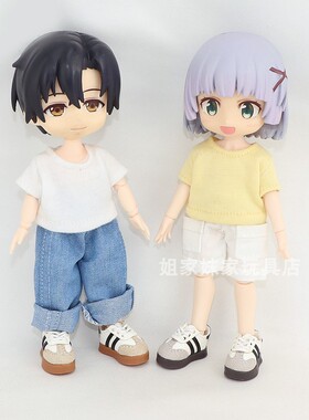 12分ob11娃衣鞋子阿巳运动鞋妖精体D男D女板鞋bjd娃娃素体德训鞋