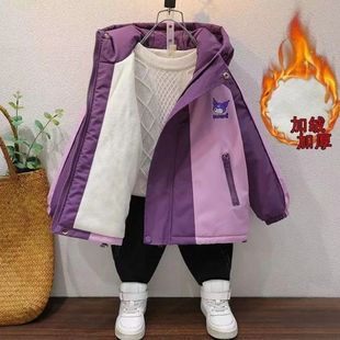 2025洋气女童外套秋冬装上衣中大儿童新款冬季保暖夹棉加厚冲锋衣