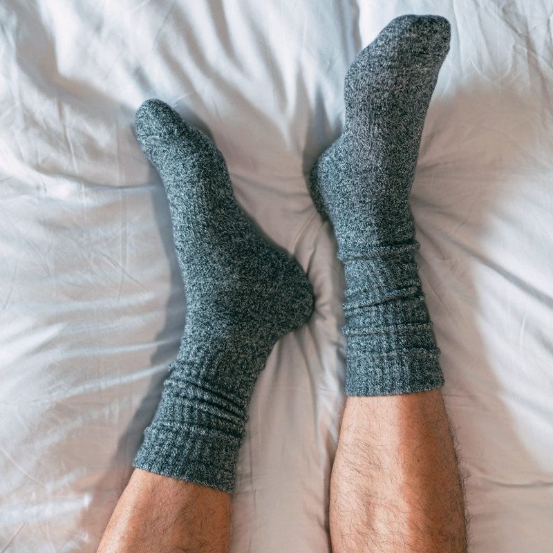 Weekan深浅灰运动男纯棉中筒袜