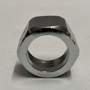 黄铜螺母镀镍内丝精铜锻造铜配件水暖不锈钢波纹管配套螺帽4分