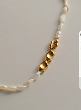 法式天然淡水珍珠925纯银项链