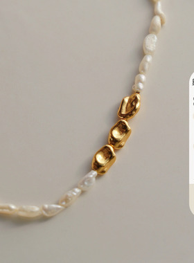 法式天然淡水珍珠925纯银项链