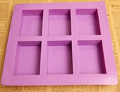 长方形方块手工皂DIY食品硅胶模具6连一格100克易脱模 烘焙工具