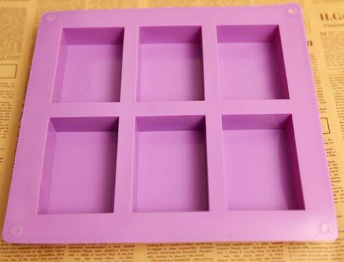 长方形方块手工皂DIY食品硅胶模具6连一格100克易脱模 烘焙工具