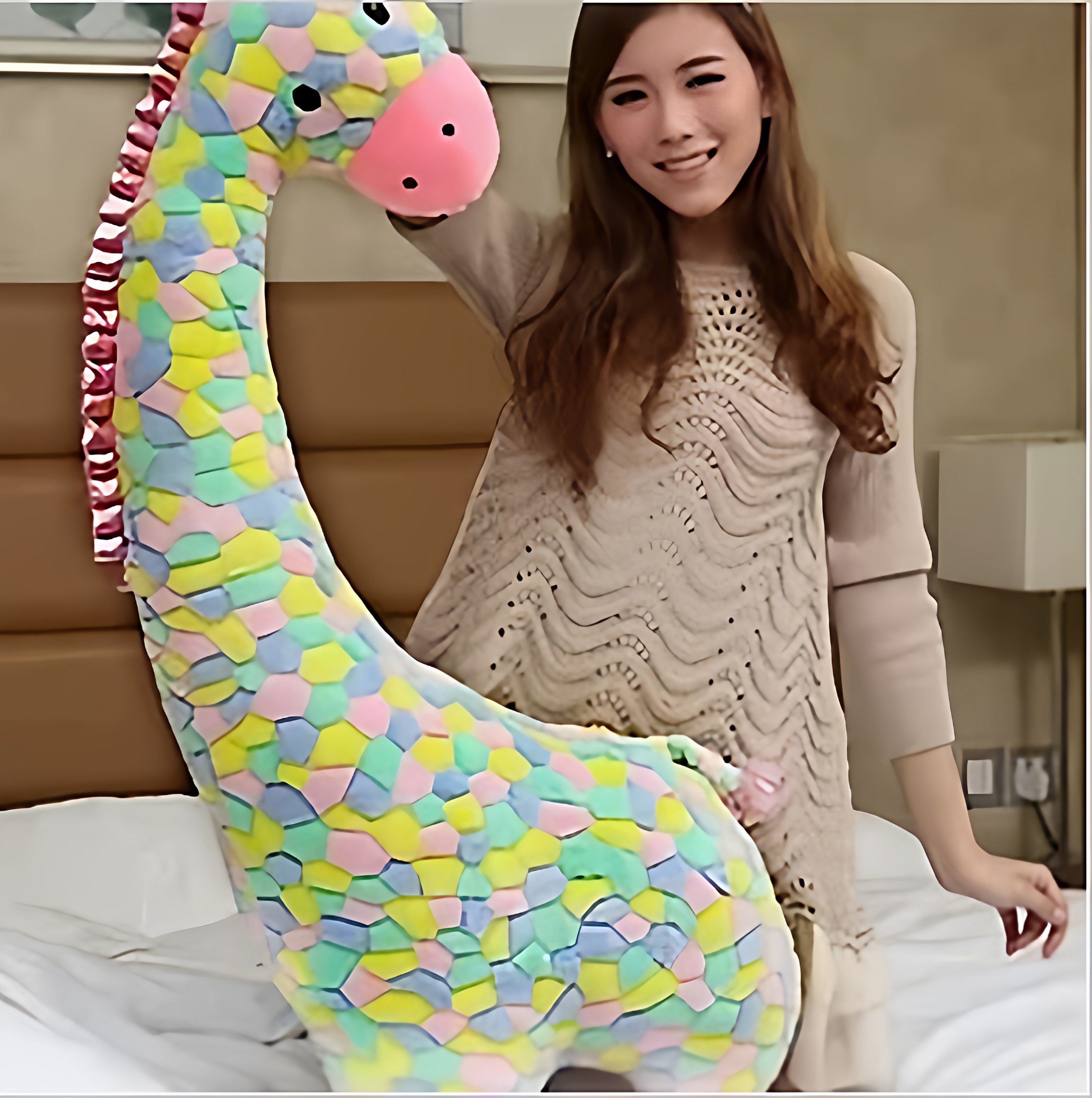 彩虹长颈鹿毛绒玩具疗愈玩偶可爱公仔抱抱睡觉陪伴,玩具/童车/益智/积木/模型,毛绒/玩偶/公仔/布艺类玩具,淘宝优惠券,粉丝福利购,淘宝优惠卷