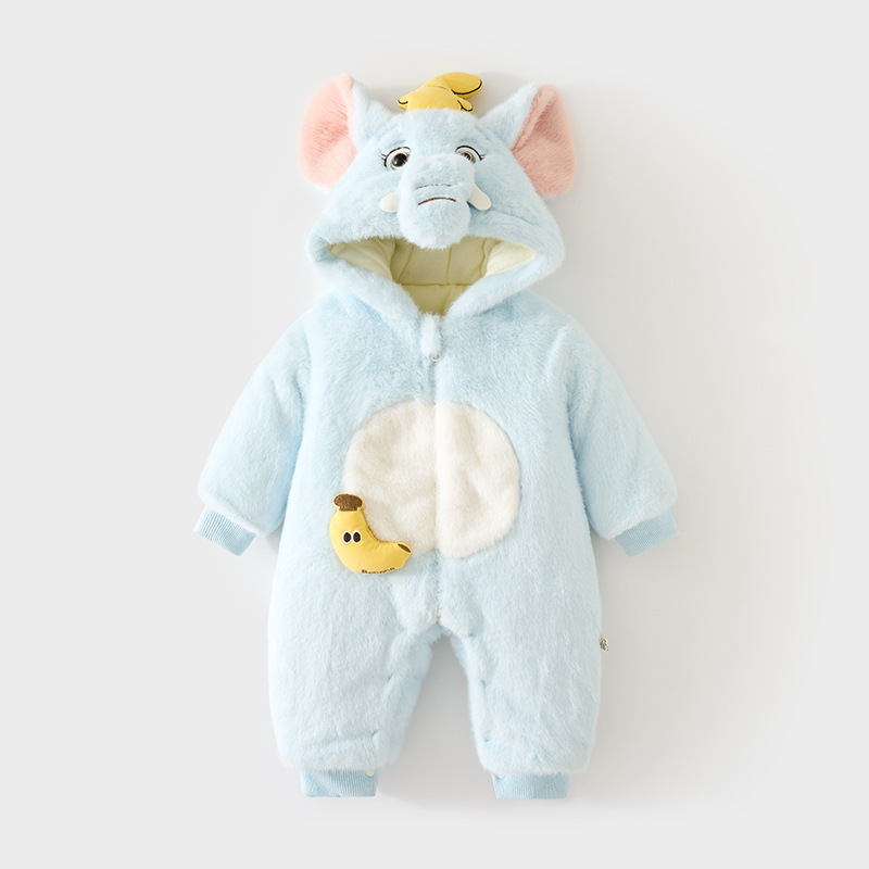 240克婴儿夹棉连体衣加绒棉服