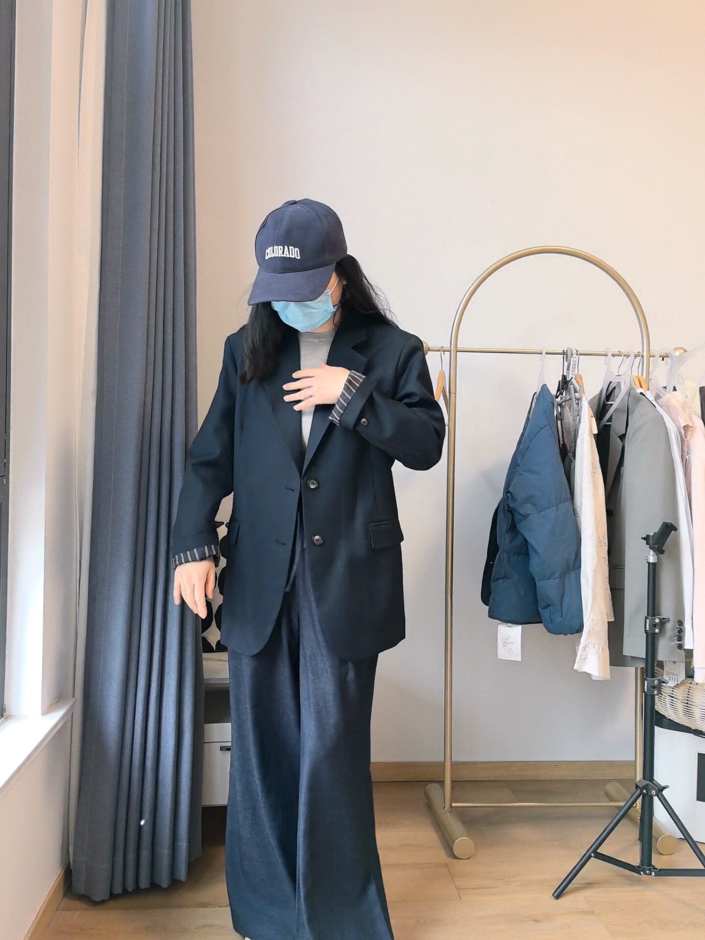 复古宽松羊毛西装外套2024春季韩版简约oversize设计感西服外套