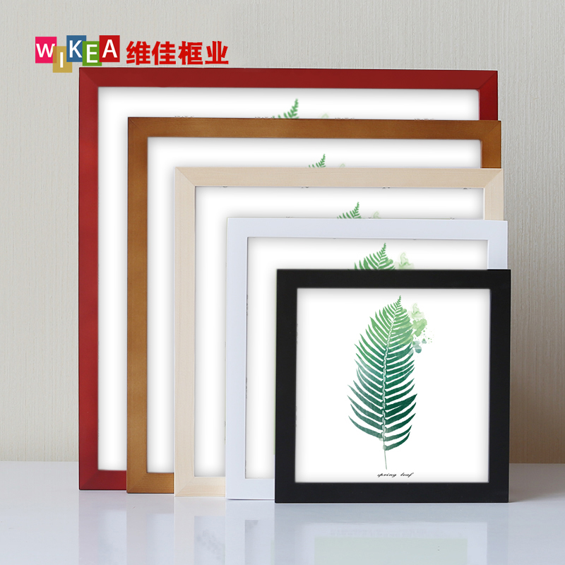 实木正方形钻石装裱画框7寸5 6 8 10 12 14 16 18 20寸24相框挂墙