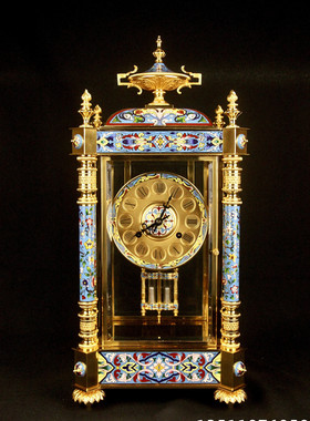 室内珐琅铜镀金钟表中式