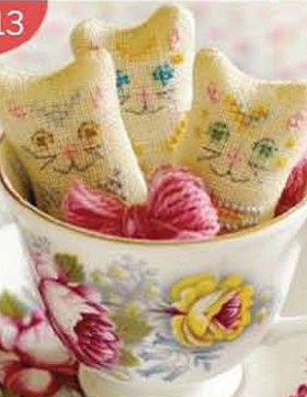 手工刺绣小小鱼DMC十字绣线 Cross230-13 可爱猫咪卡通套件