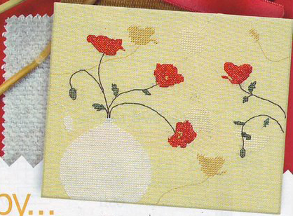 手工刺绣小小鱼DMC十字绣线 Cross193-7绣外绘中 乳白绣布套件