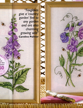 现代简约精准印花印布Col135-6紫色艺术花十字绣套件