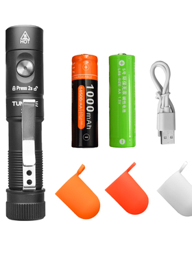 途能S5手电筒直充兼容AA电池防水便携磁吸1400流明亮度