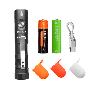途能S5手电筒直充兼容AA电池防水便携磁吸1400流明亮度