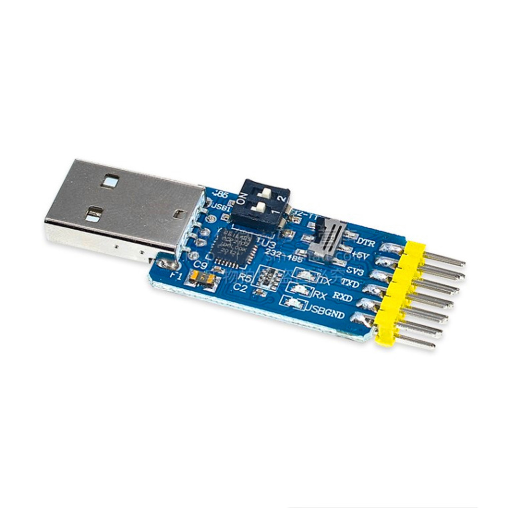 六合一多功能USB转UART串口模块CP2102 usb TTL485互转232自恢复
