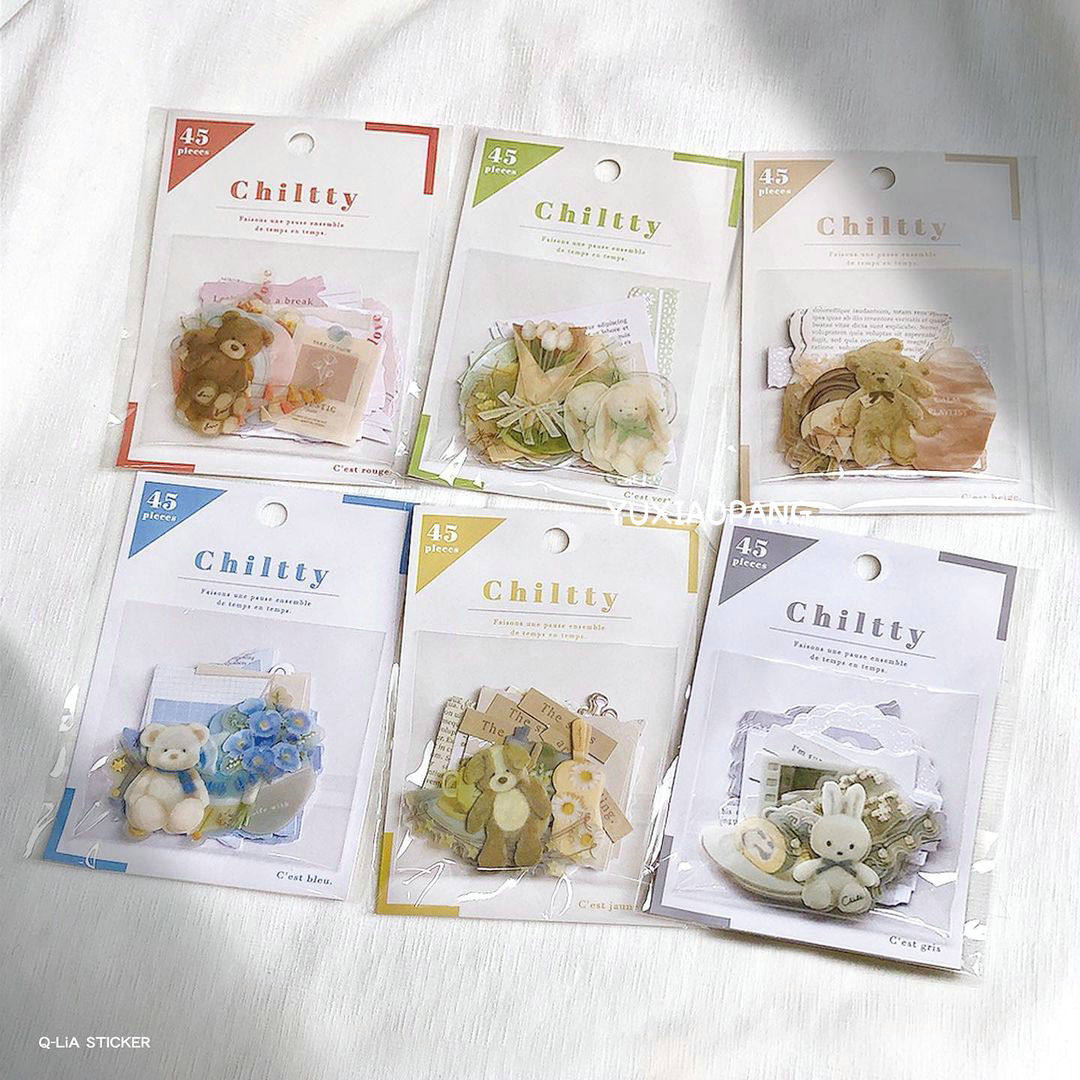 chiltty系列贴纸包手账素材