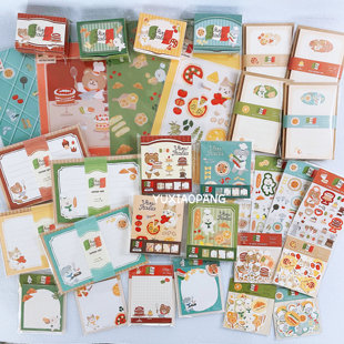 动物意大利餐厅系列限定 日本 古川纸工便签本文件夹信封信纸贴纸
