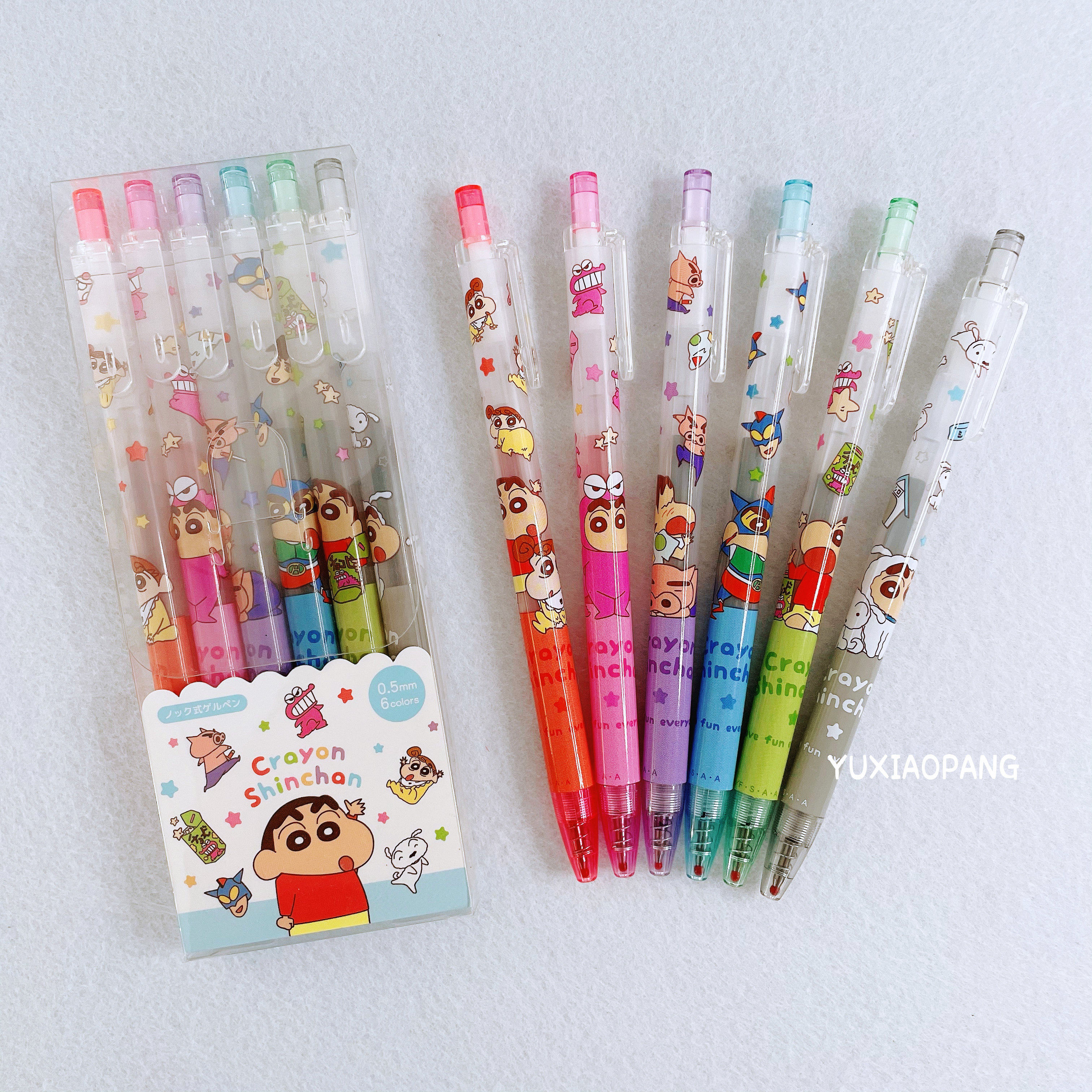 蜡笔小新限定 日本 ts-fa限量款透明杆彩色中性笔0.5mm,文具电教/文化用品/商务用品,中性笔,淘宝优惠券,粉丝福利购,淘宝优惠卷